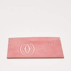 Pre Owned Cartier Pink Patent Leather Happy Birthday Card Holder