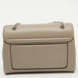 Pre Owned Cartier Grey Leather Small Panthere Chain Shoulder Bag