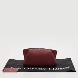 Pre Owned Cartier Red Leather C De Cartier Clutch