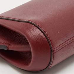 Pre Owned Cartier Red Leather C De Cartier Clutch