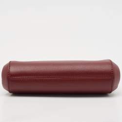 Pre Owned Cartier Red Leather C De Cartier Clutch