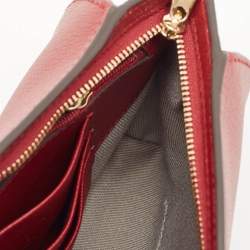 Pre Owned Cartier Red Leather C De Cartier Clutch
