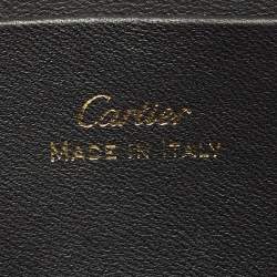 Pre Owned Cartier Brown Leather Small Panthere C De Cartier Model Chain Bag