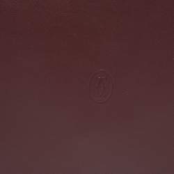 Pre Owned Cartier Burgundy Leather Must de Cartier Flat Pouch 