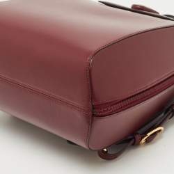 Pre Owned Cartier Burgundy Leather Happy Birthday Backpack