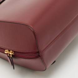 Pre Owned Cartier Burgundy Leather Happy Birthday Backpack