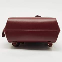 Pre Owned Cartier Burgundy Leather Happy Birthday Backpack