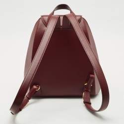 Pre Owned Cartier Burgundy Leather Happy Birthday Backpack