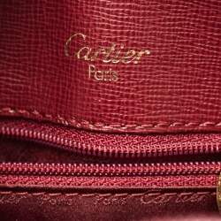 Pre Owned Cartier Burgundy Leather Happy Birthday Backpack
