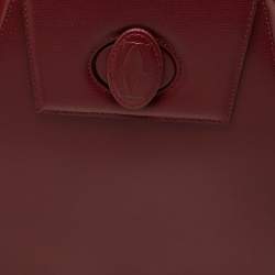 Pre Owned Cartier Burgundy Leather Happy Birthday Backpack