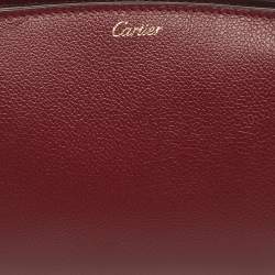 Pre Owned Cartier Red Leather C De Cartier Clutch