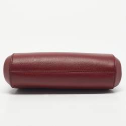 Pre Owned Cartier Red Leather C De Cartier Clutch