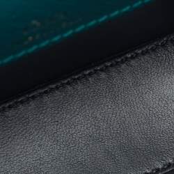 Pre Owned Cartier C De Cartier Mini Green Leather Chain Clutch