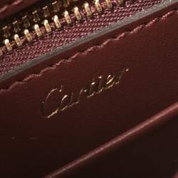 Cartier Dark Red Leather Must C Saddle Bag