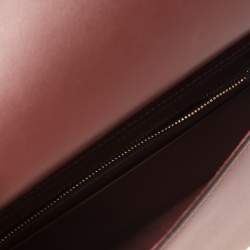 Cartier Dark Red Leather Must C Saddle Bag