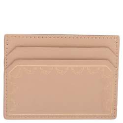 مملوكة مسبقًا Cartier Beige Leather Simple Card Holder 