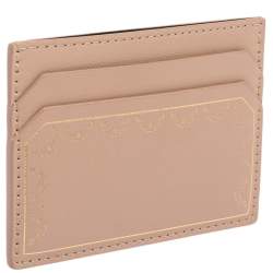 مملوكة مسبقًا Cartier Beige Leather Simple Card Holder 