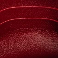 Pre Owned Cartier Red Leather C De Cartier Clutch