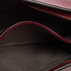 Pre Owned Cartier Red Leather C De Cartier Clutch