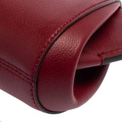 Pre Owned Cartier Red Leather C De Cartier Clutch