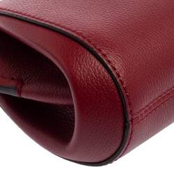 Pre Owned Cartier Red Leather C De Cartier Clutch