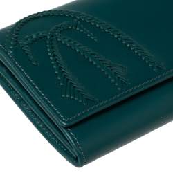 Pre Owned Cartier Green Leather Flap Continental Wallet