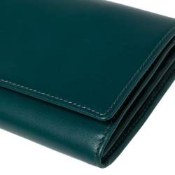 Pre Owned Cartier Green Leather Flap Continental Wallet