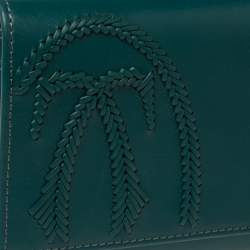 Pre Owned Cartier Green Leather Flap Continental Wallet