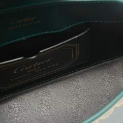 Pre Owned Cartier Green Guirlande De Cartier Nano Clutch 
