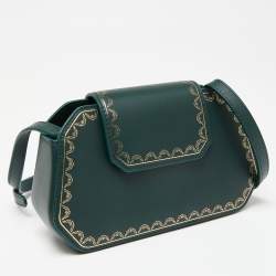 Pre Owned Cartier Green Guirlande De Cartier Nano Clutch 