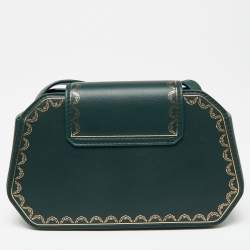 Pre Owned Cartier Green Guirlande De Cartier Nano Clutch 