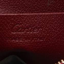 Pre Owned Cartier Burgundy Leather C De Cartier Clutch