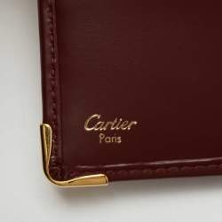 Pre Owned Cartier Burgundy Leather Must de Cartier Wallet