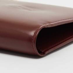 Pre Owned Cartier Burgundy Leather Must de Cartier Wallet