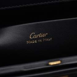 Cartier Black Leather Panthere De Cartier Chain Clutch