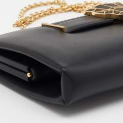 Cartier Black Leather Panthere De Cartier Chain Clutch
