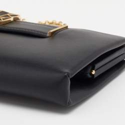 Cartier Black Leather Panthere De Cartier Chain Clutch