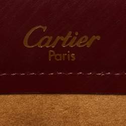 Pre Owned Cartier Burgundy Leather Trinity Bag