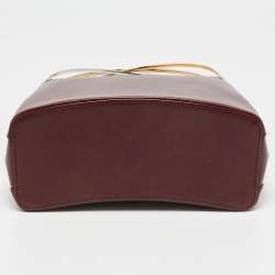 Pre Owned Cartier Burgundy Leather Trinity Bag