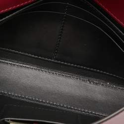 Pre Owned Cartier Red Leather Double C de Cartier Shoulder Bag
