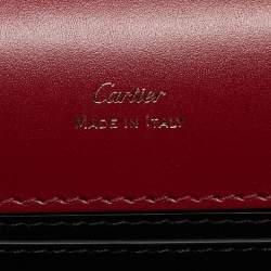 Pre Owned Cartier Red Leather Double C de Cartier Shoulder Bag