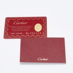 Pre Owned Cartier Red Glossy Leather Happy Birthday Zip Around Wallet