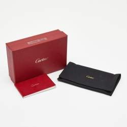 Pre Owned Cartier Red Leather Guirlande de Cartier Card Holder