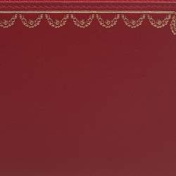 Pre Owned Cartier Red Leather Guirlande de Cartier Zip Around Wallet