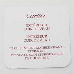Pre Owned Cartier Red Leather Guirlande de Cartier Zip Around Wallet