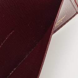 Cartier Burgundy Leather Must de Cartier Bifold Card Case