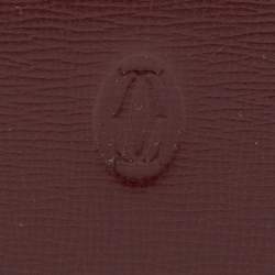 Cartier Burgundy Leather Must de Cartier Bifold Card Case
