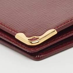 Cartier Burgundy Leather Must de Cartier Bifold Card Case