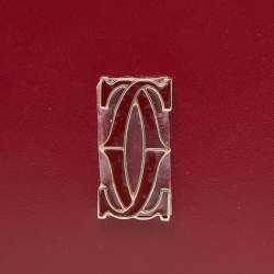 Cartier Red Leather Double C De Cartier Card Holder 