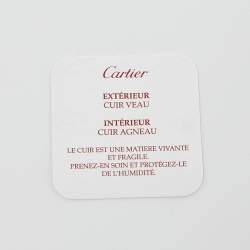 Cartier Red Leather Double C De Cartier Card Holder 